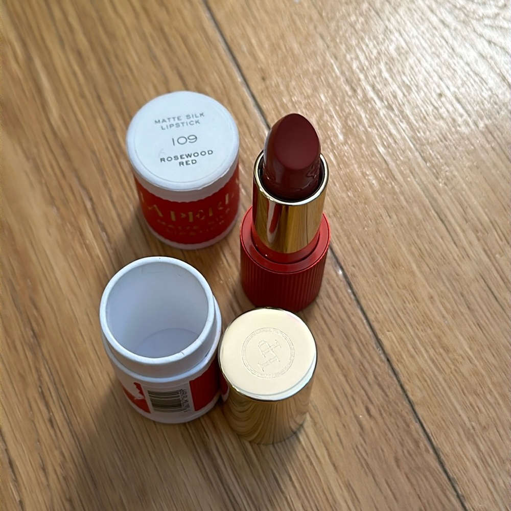 NEW La Perla Matte Silk Lipstick in 109 Rosewood Red  Only opened to inspect